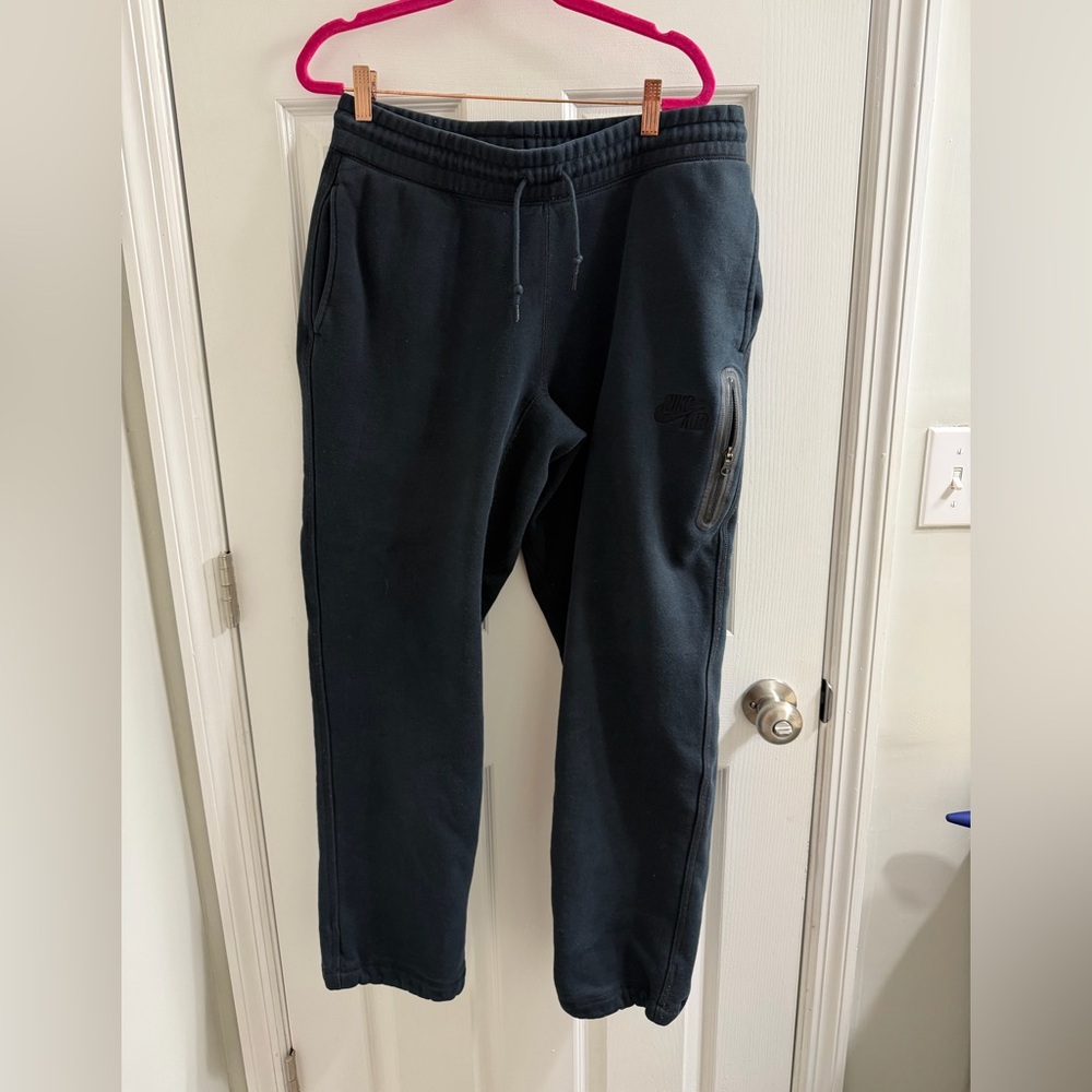 Nike Black Men's Jogger Sweatpants with Zipper Pocket Fleece Large L